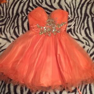 STAR BOX coral  dress for homecoming or prom Like New size XS